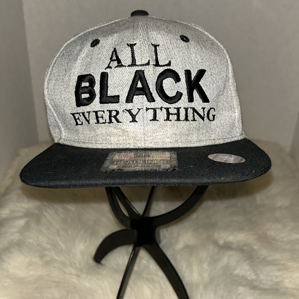 Headlines All Black Everything Snap-Back Black Gr… - image 3